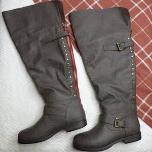 NEW! Journee Collection Spokane Extra Wide Calf Riding Boot - Size 11